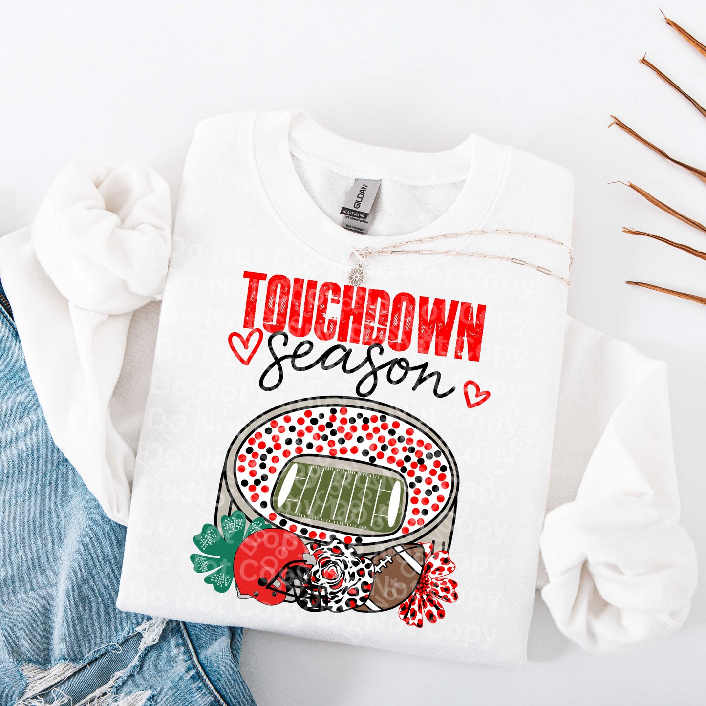 Touchdown Season Red and Black PNG
