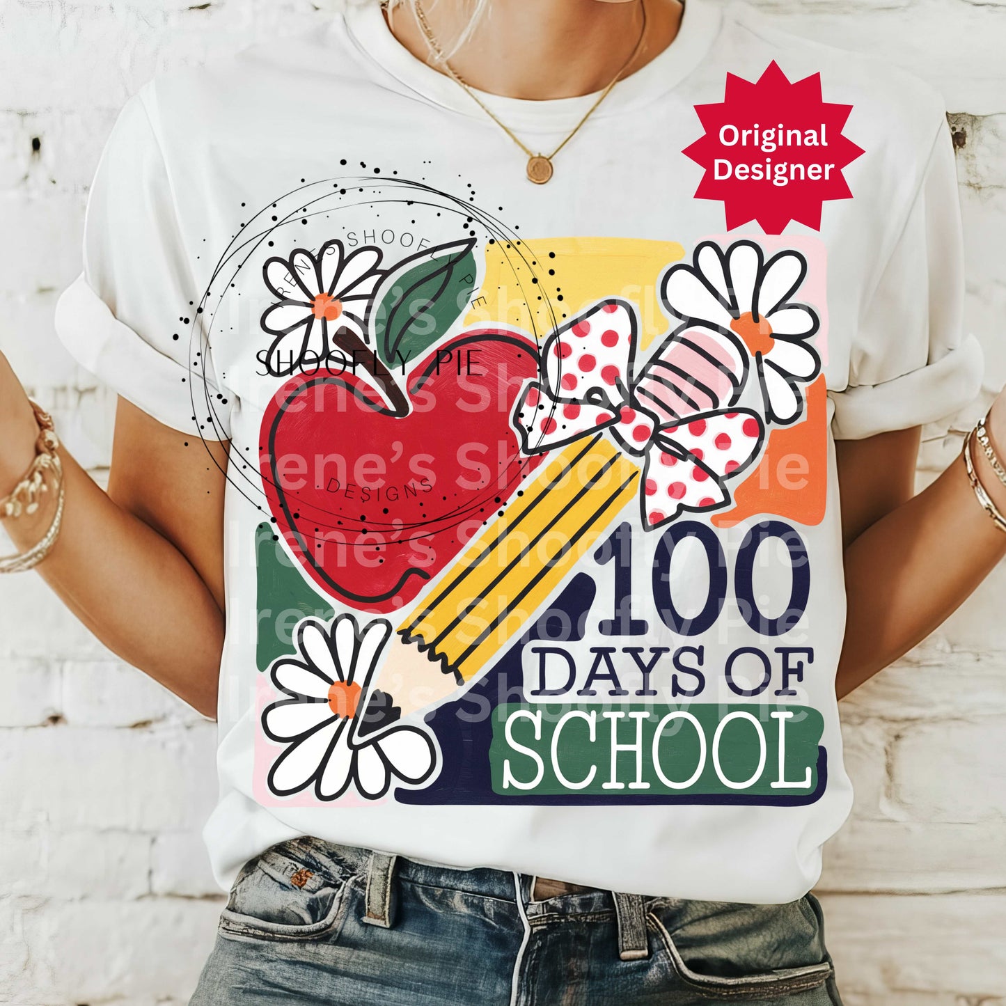 Preppy School Days PNG, 100 Days Of School PNG