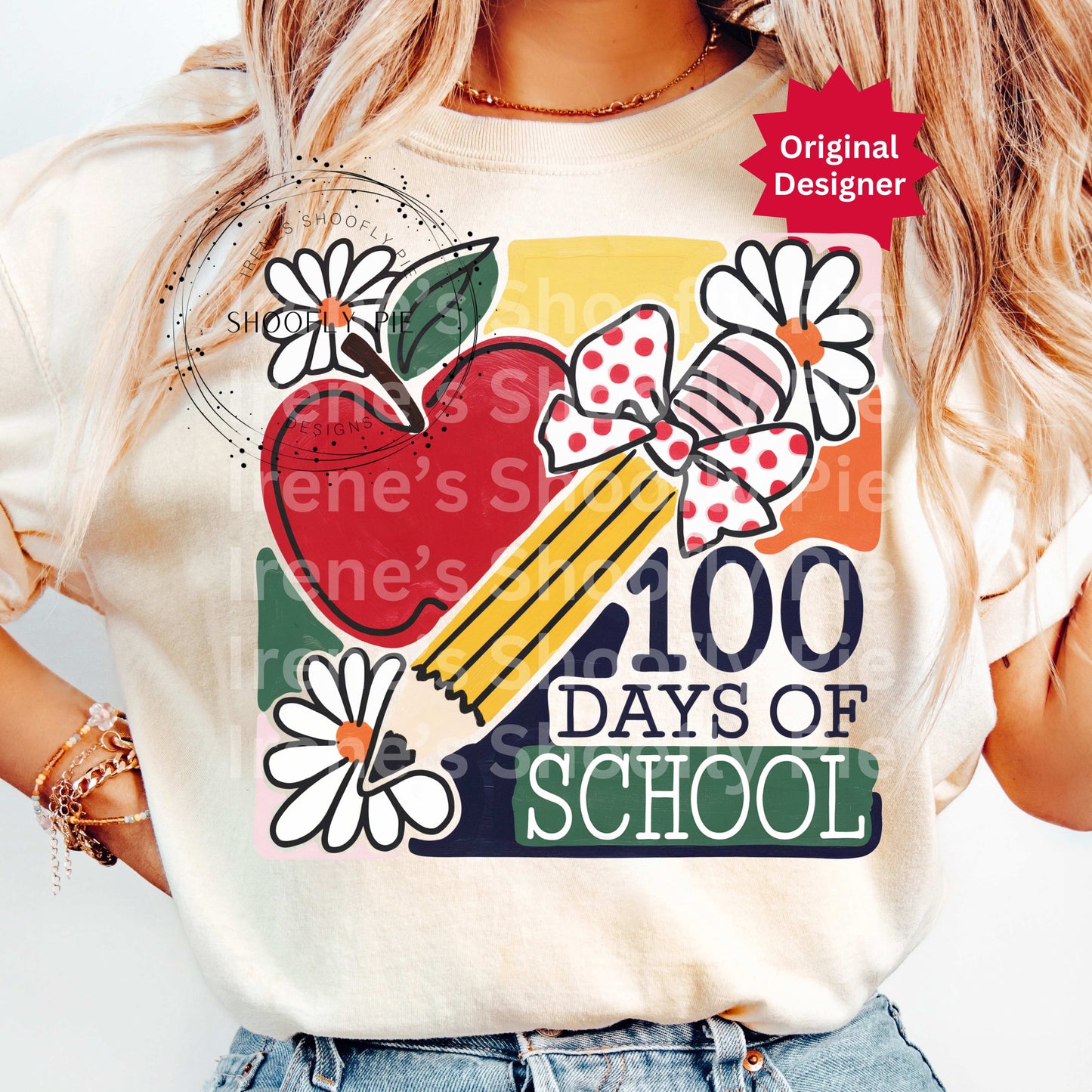 Preppy School Days PNG, 100 Days Of School PNG