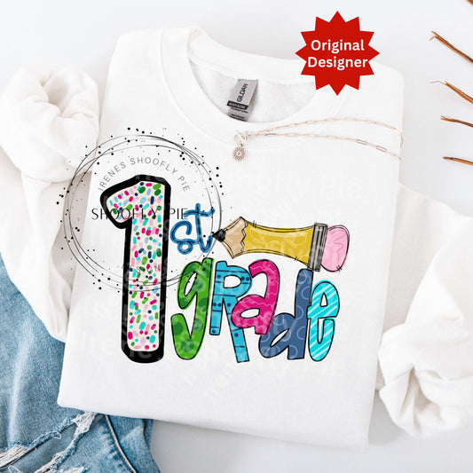 First Grade Back To School T-shirt PNG