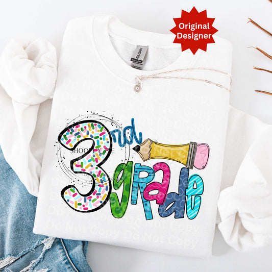 3rd Grade Back To School Preppy Png
