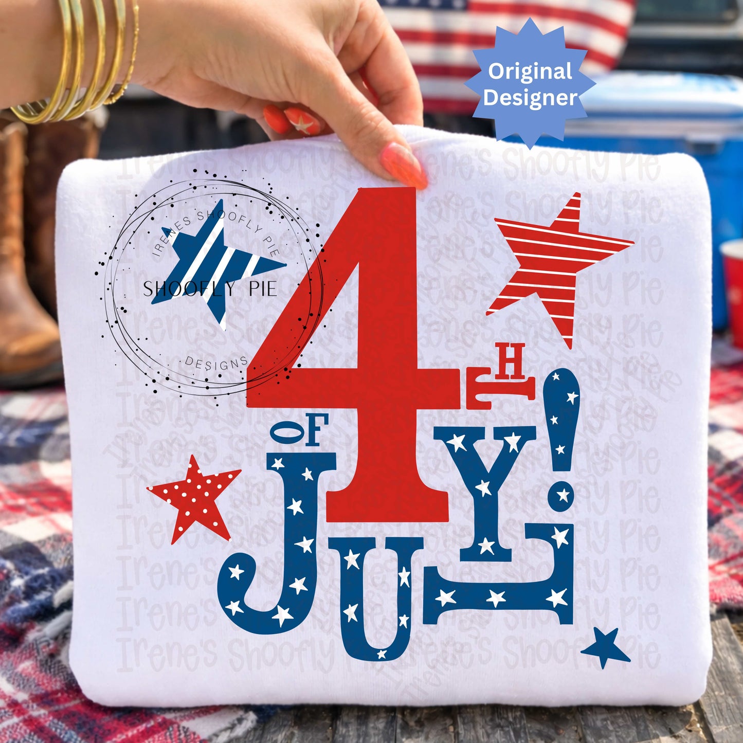 Preppy 4th of July T-shirt Png