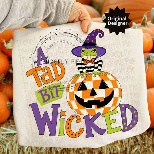 A Tad Bit Wicked Halloween Frog PNG