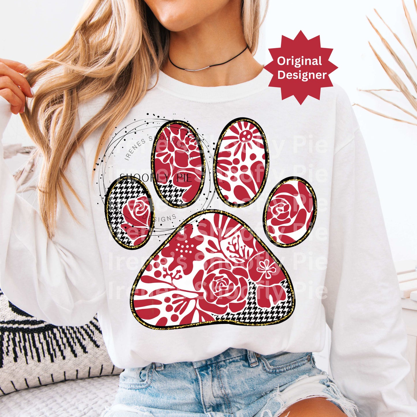 Floral Elephant Paw PNG, School Mascot PNG