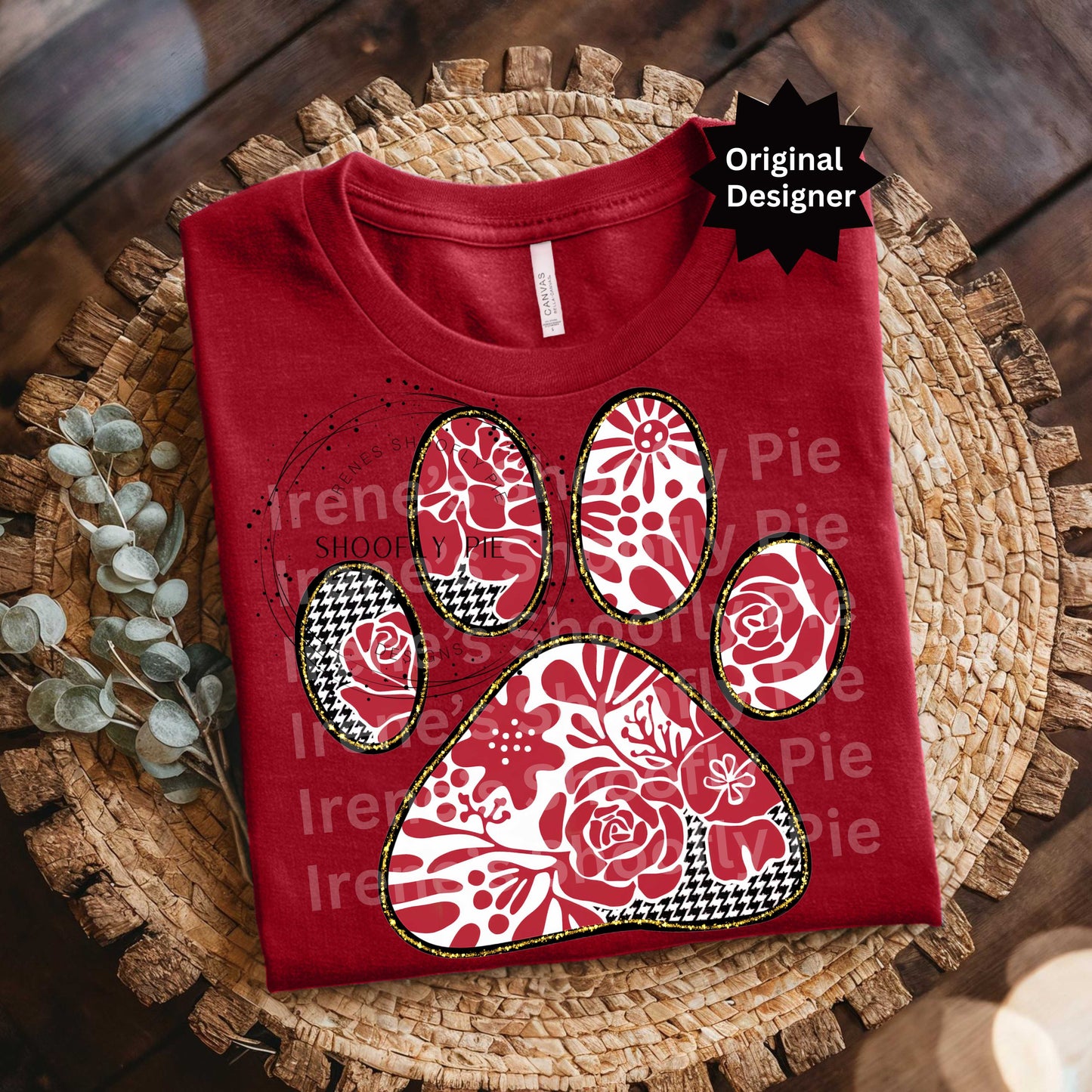 Floral Elephant Paw PNG, School Mascot PNG