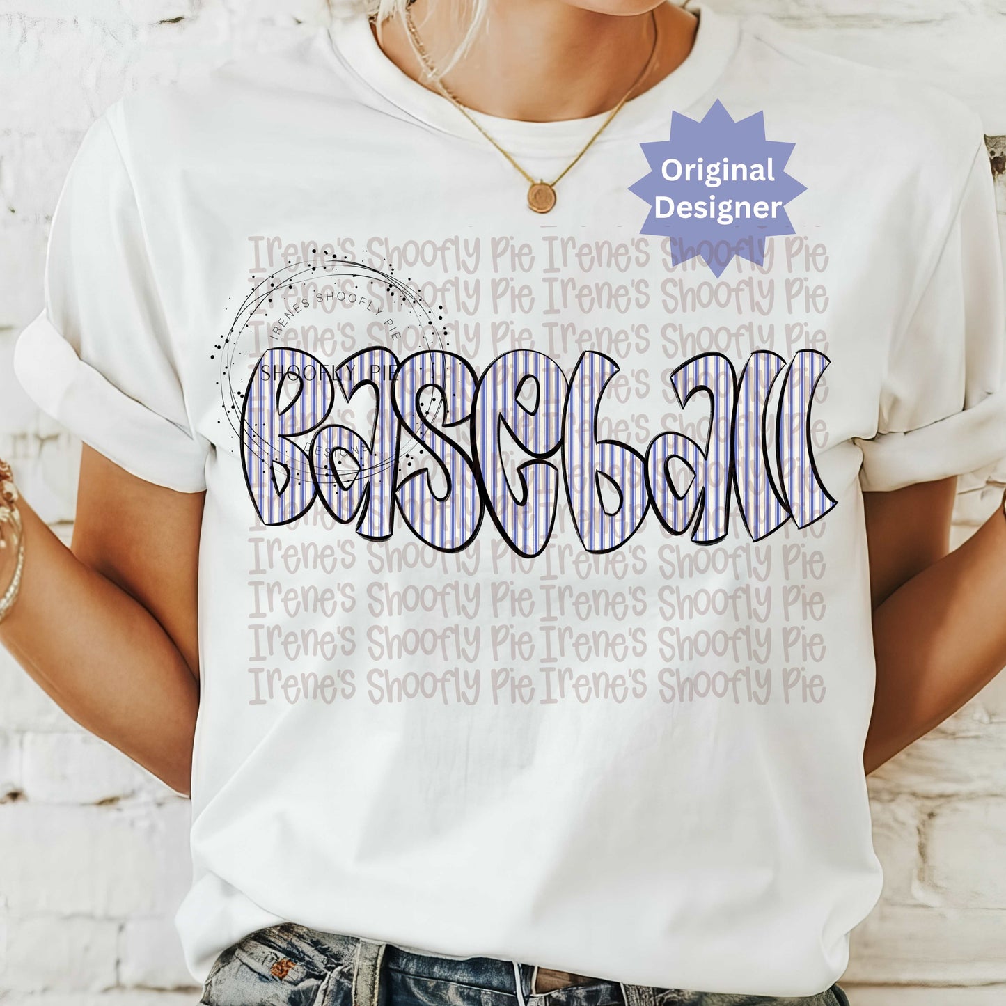 Retro Striped Baseball PNG