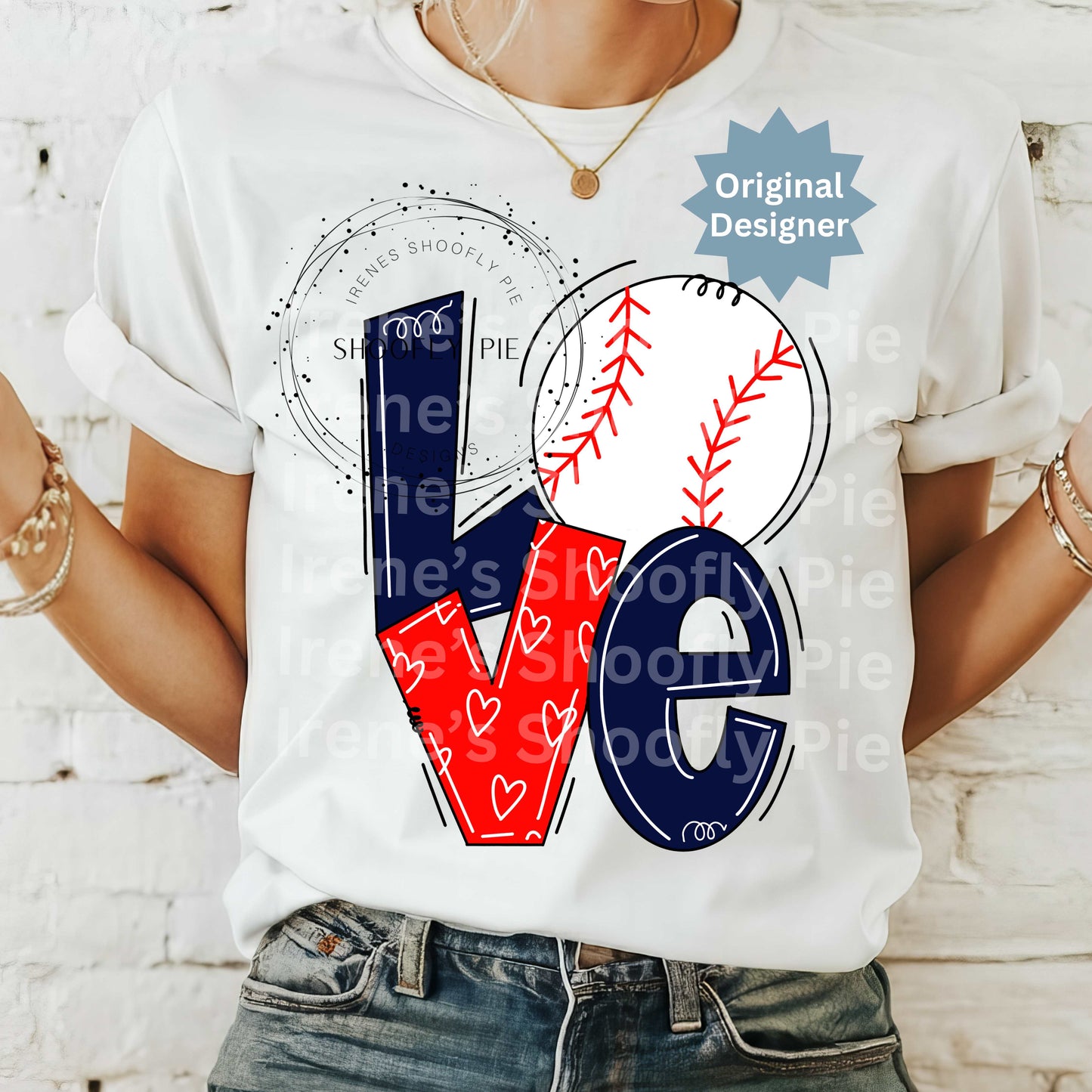Preppy Baseball Love PNG