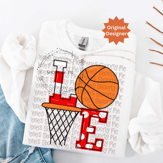 Basketball Love Game Day PNG