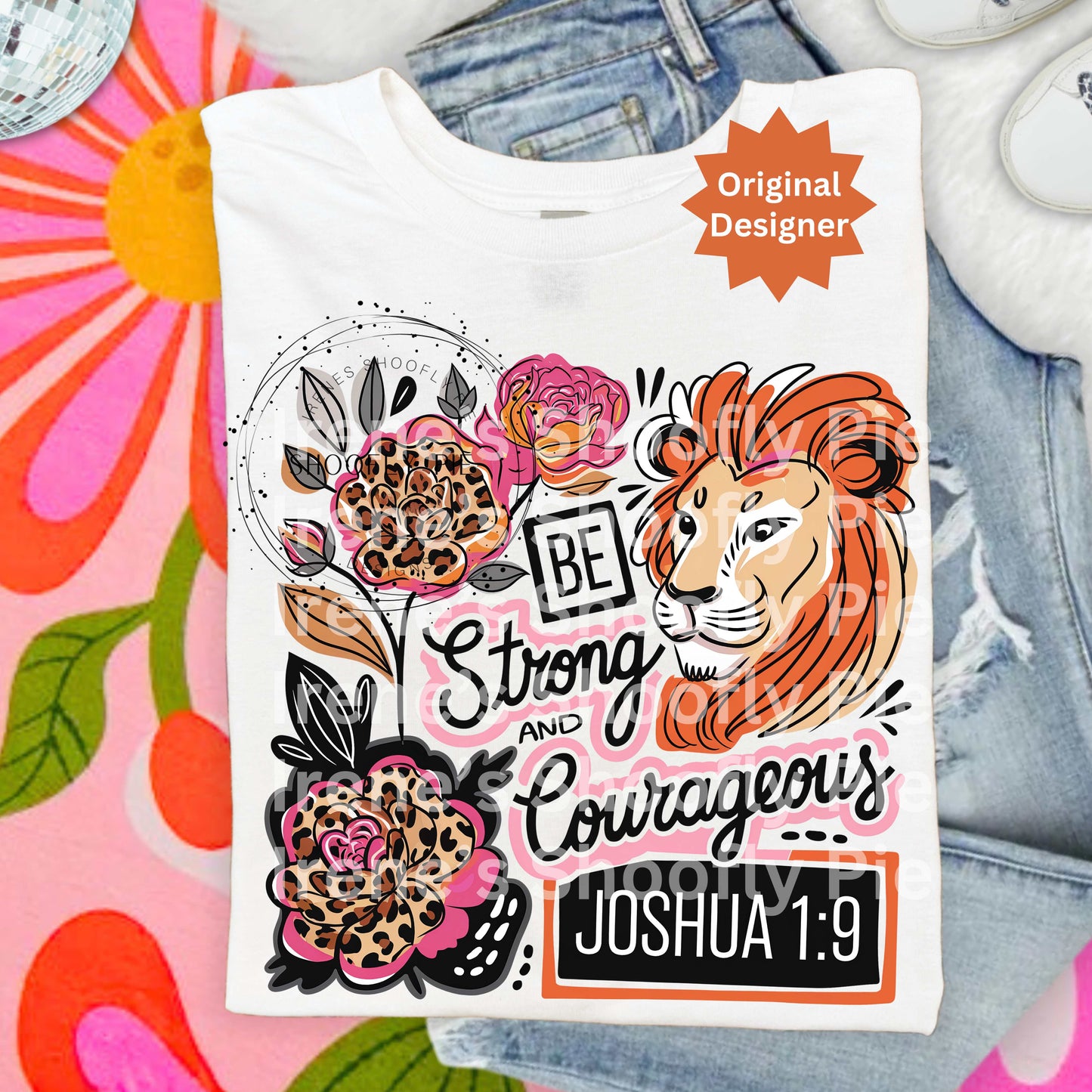 Be Strong And Courageous Bible Verse PNG