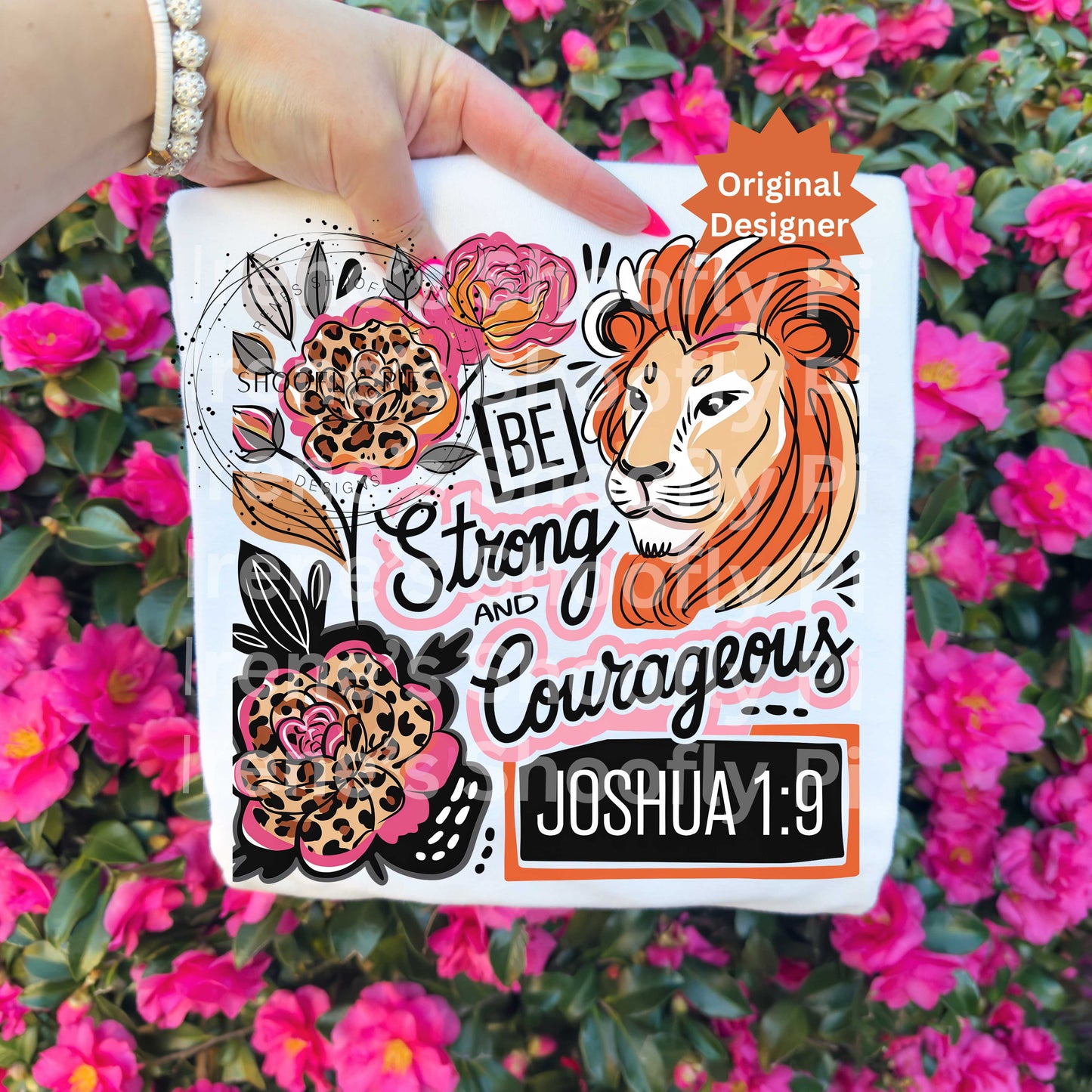 Be Strong And Courageous Bible Verse PNG