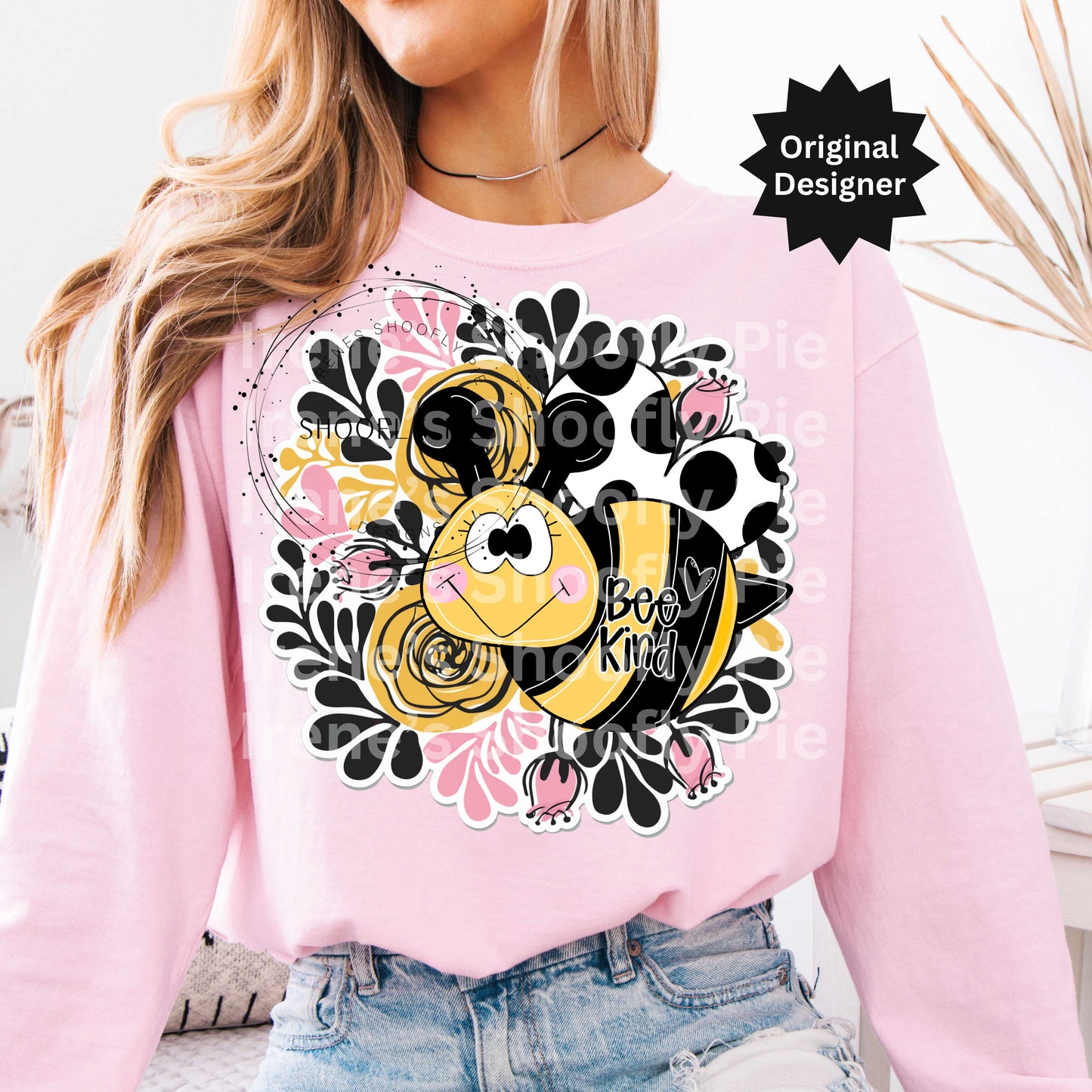 Bee Kind Floral PNG