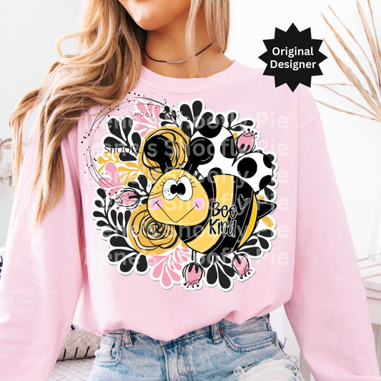 Bee Kind Floral PNG