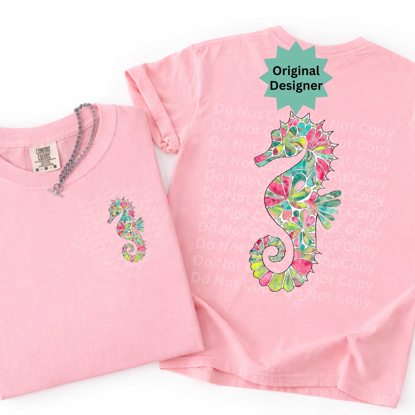 Floral Seahorse PNG
