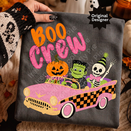 Boo Crew Halloween Car PNG