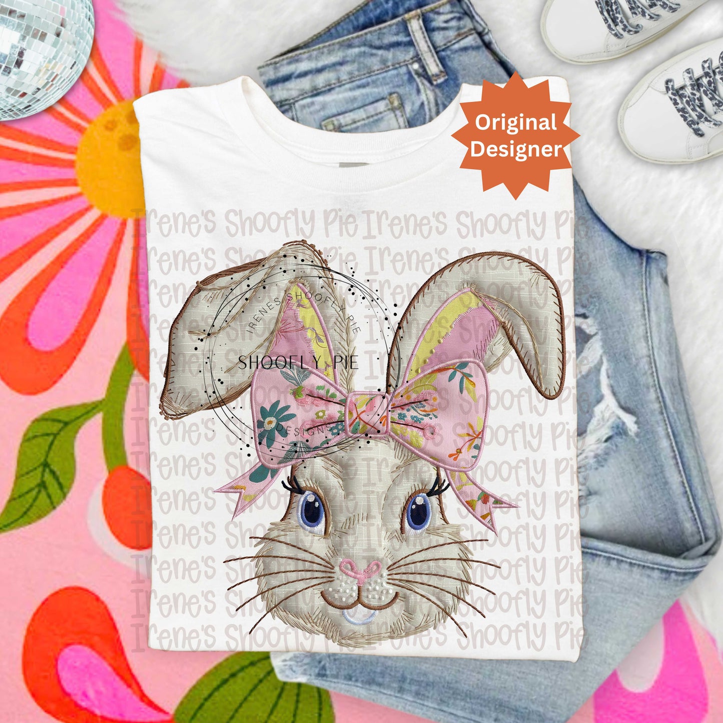 Coquette Easter Bunny PNG