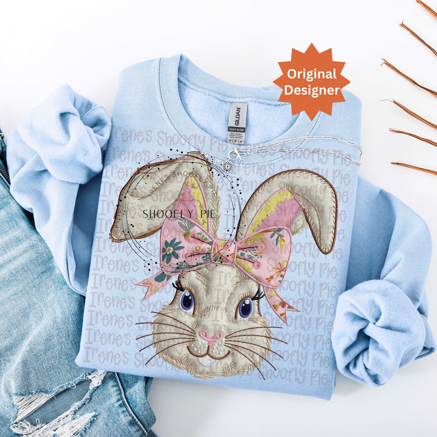 Coquette Easter Bunny PNG