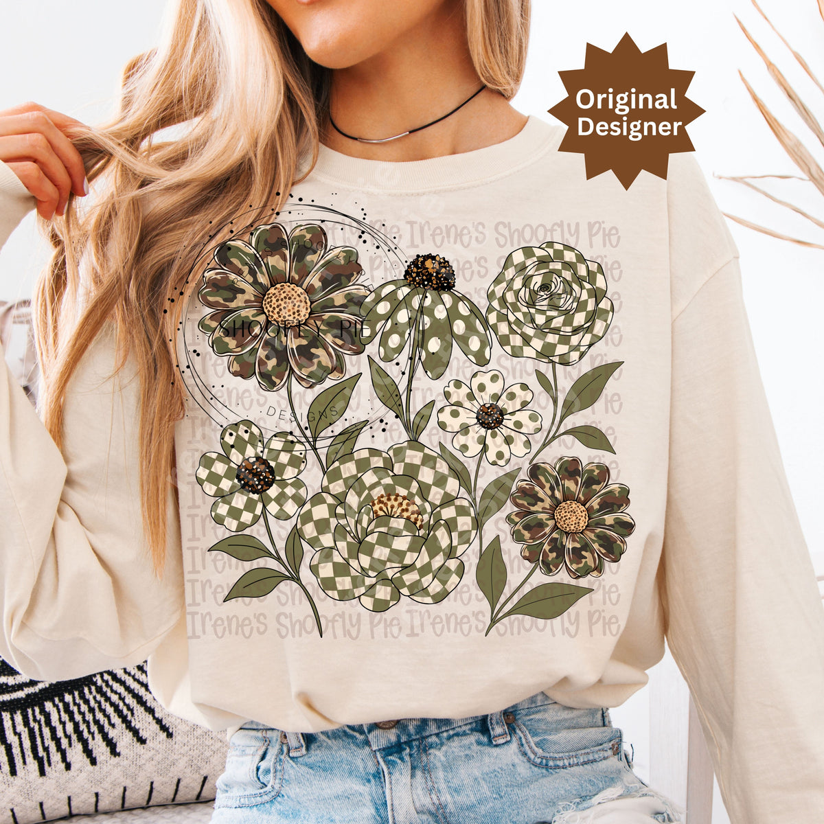 Camo Florals Every Day PNG
