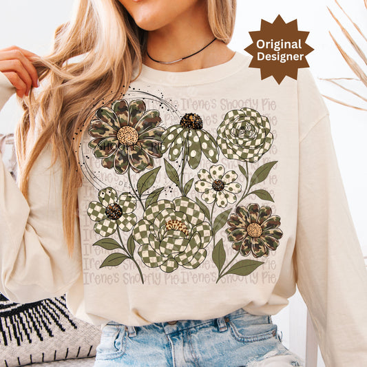 Camo Florals Every Day PNG