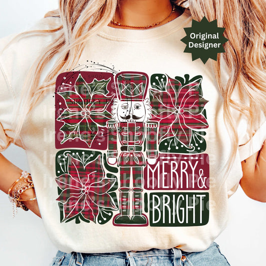 Christmas Plaid Nutcracker Png, Preppy Christmas Png