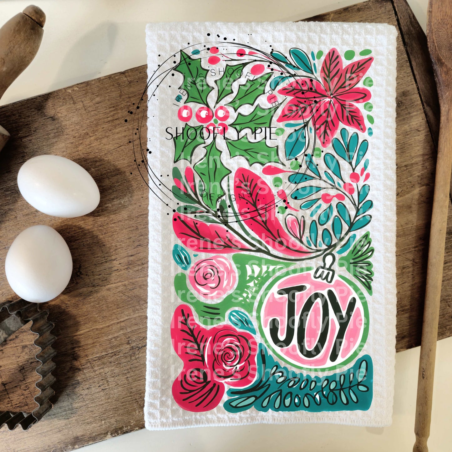 Christmas Kitchen Towel Sublimation Set, Joy Hand Towel Png, Snowman Towel Png