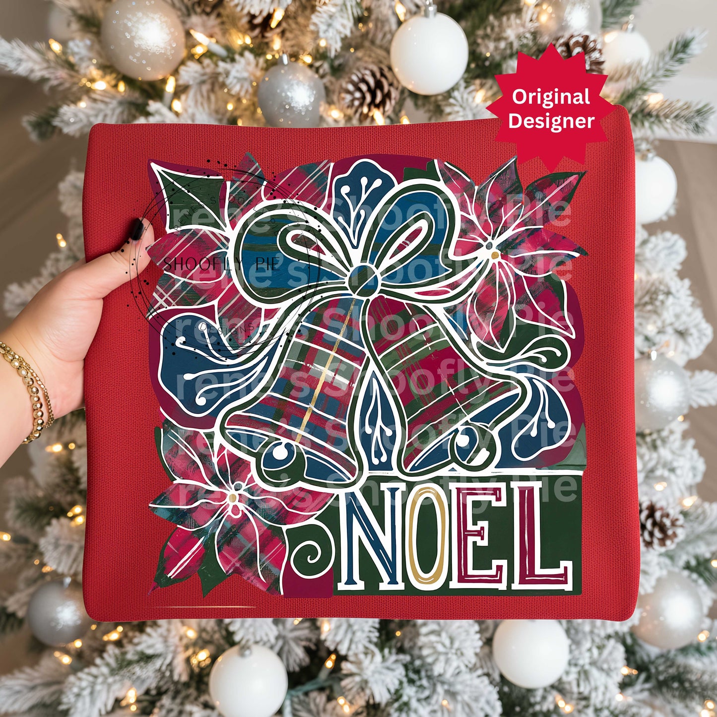 Christmas Plaid Tshirt Png, Christmas Bells Png