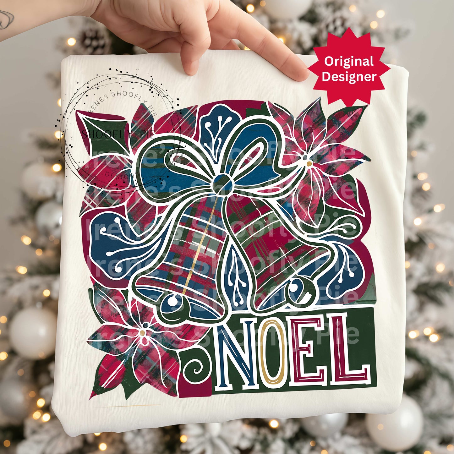 Christmas Plaid Tshirt Png, Christmas Bells Png