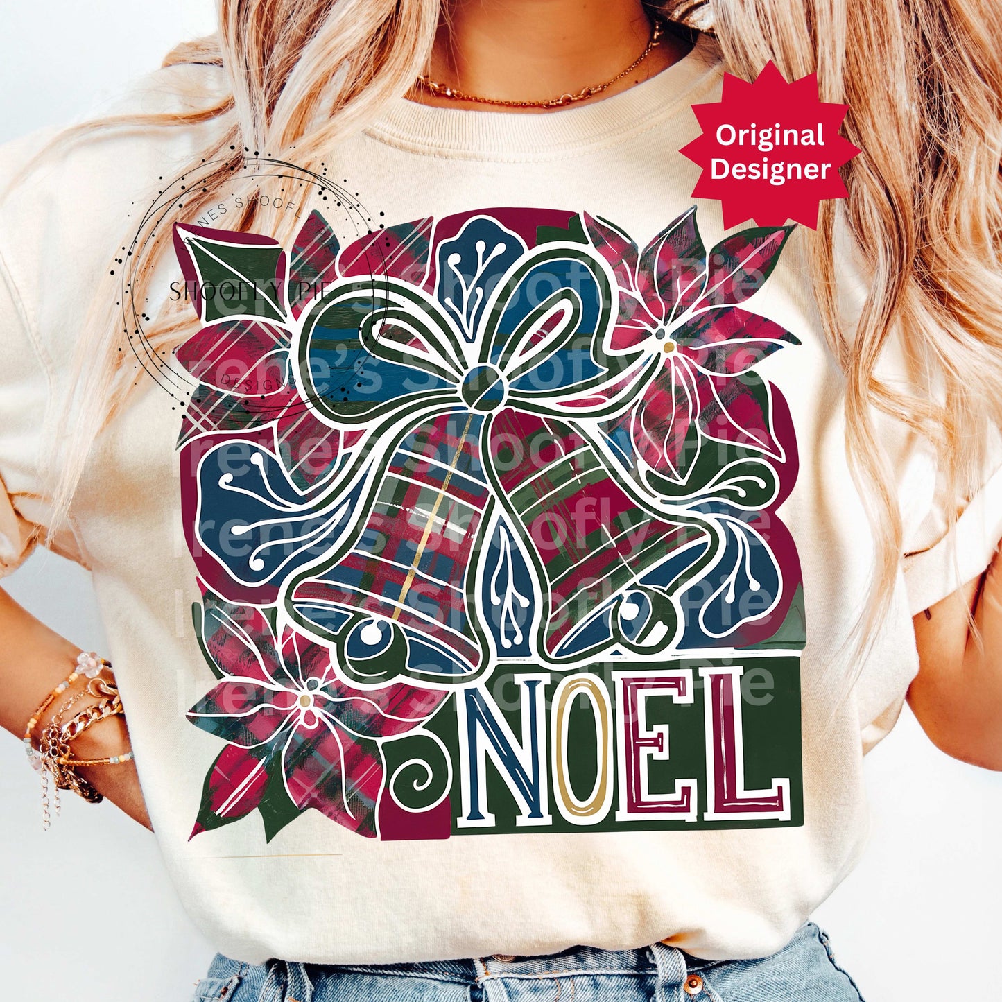 Christmas Plaid Tshirt Png, Christmas Bells Png