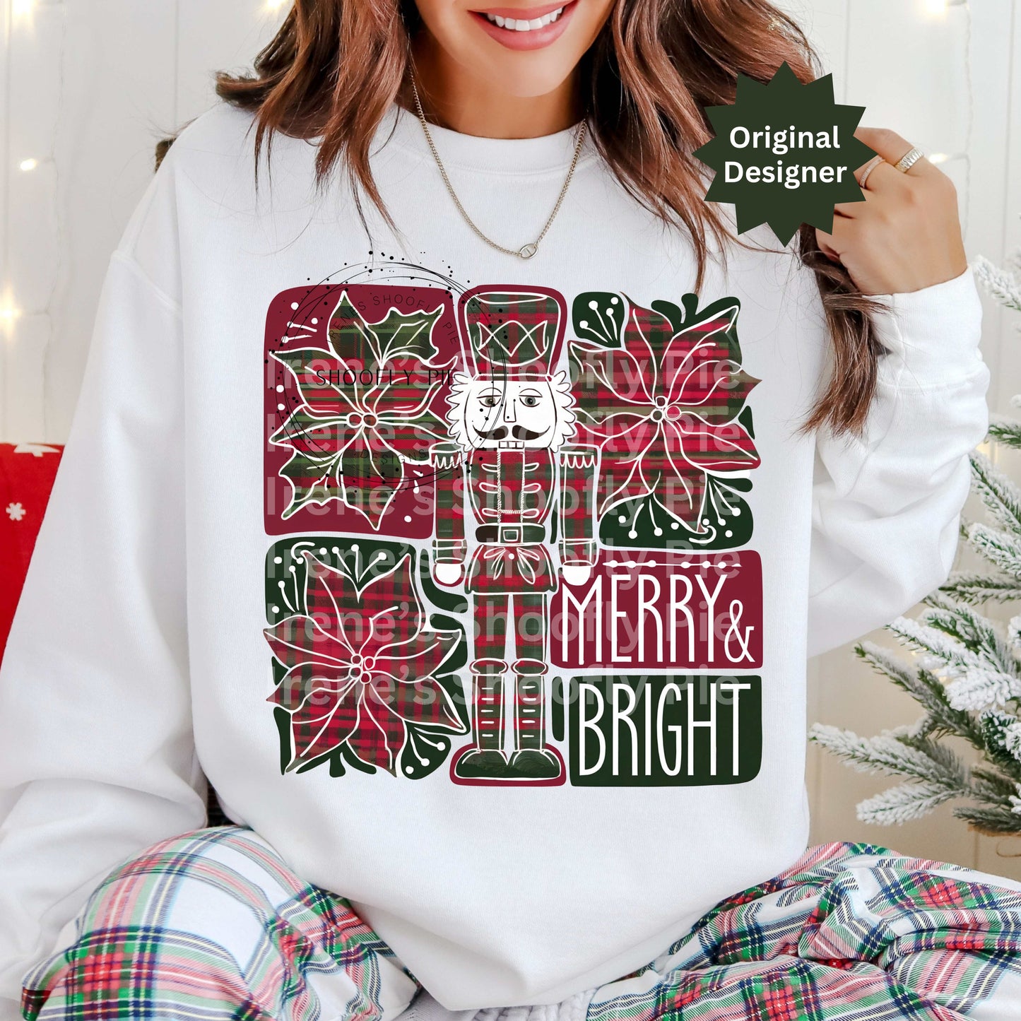 Christmas Plaid Nutcracker Png, Preppy Christmas Png