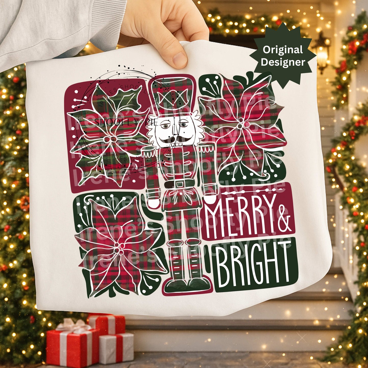 Christmas Plaid Nutcracker Png, Preppy Christmas Png