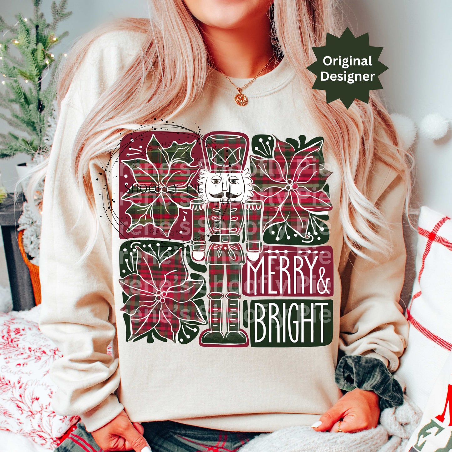 Christmas Plaid Nutcracker Png, Preppy Christmas Png