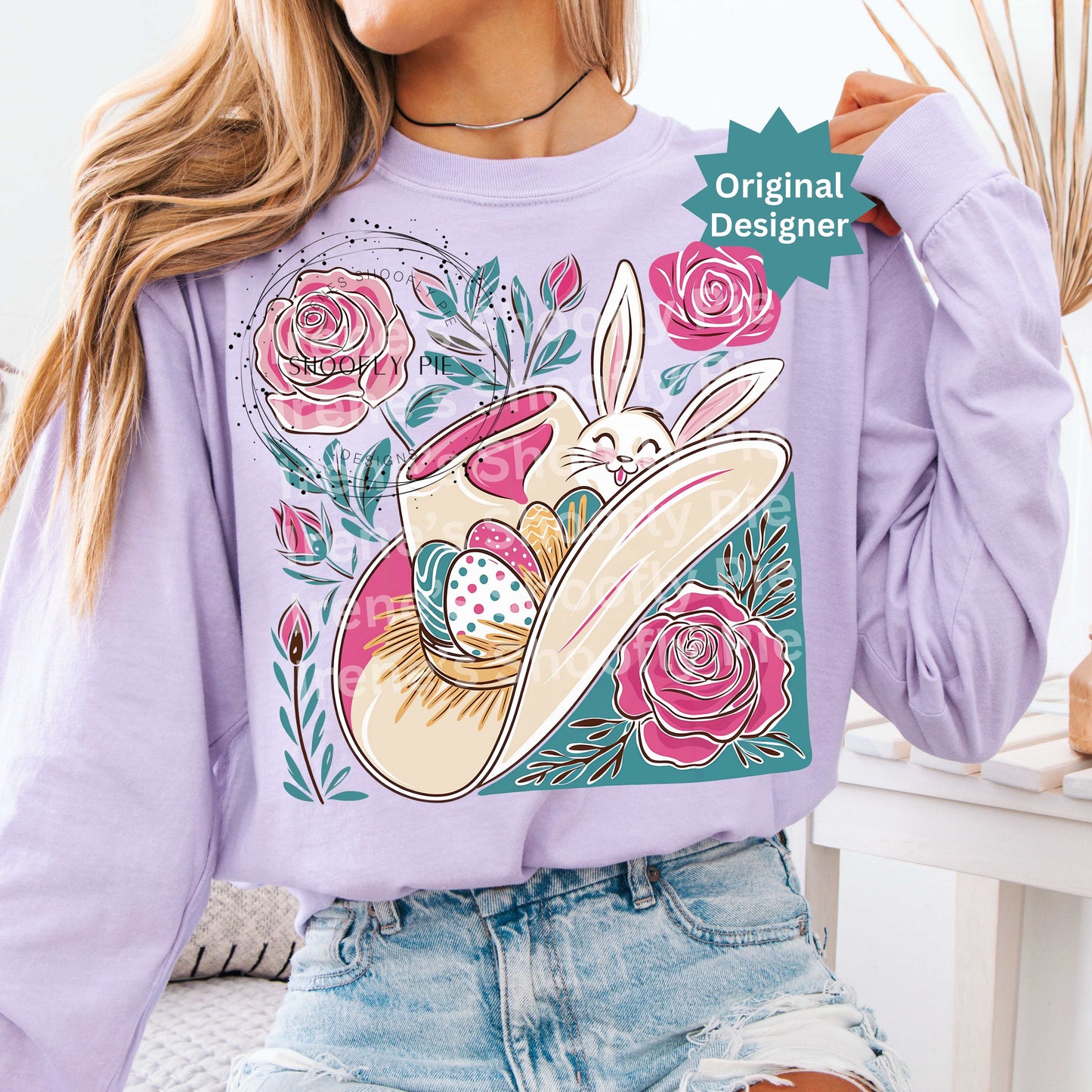 Western Cowboy Hat and Bunny PNG