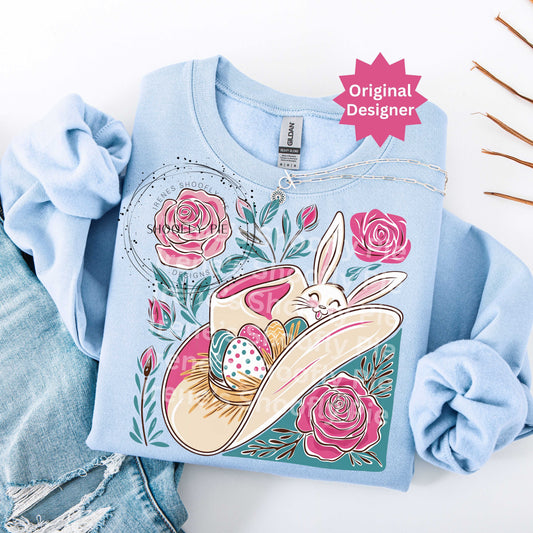 Western Cowboy Hat and Bunny PNG