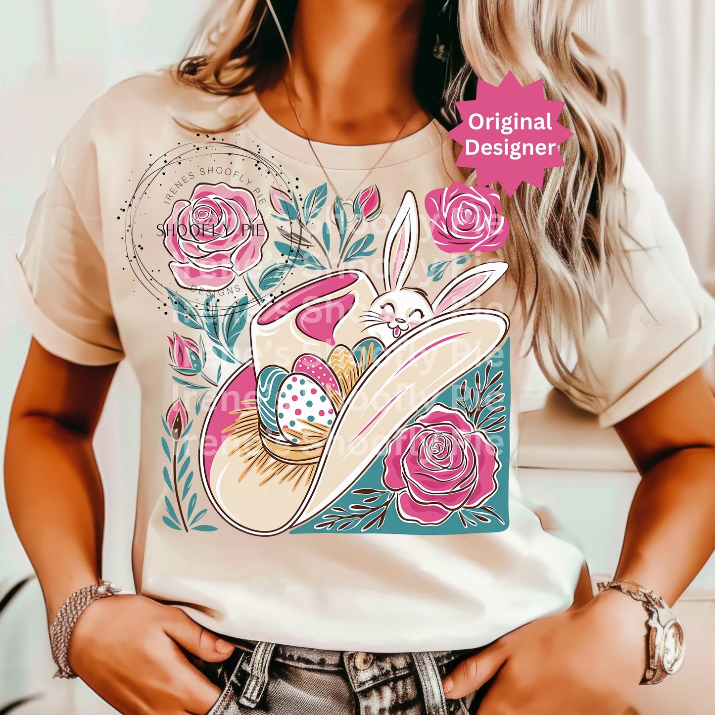 Western Cowboy Hat and Bunny PNG