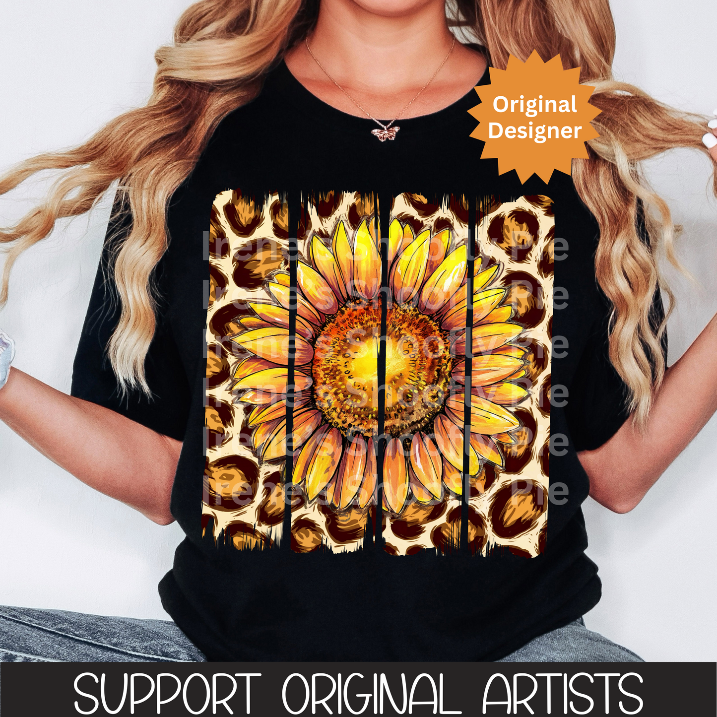 Fall Sunflower Brushstroke Tshirt PNG