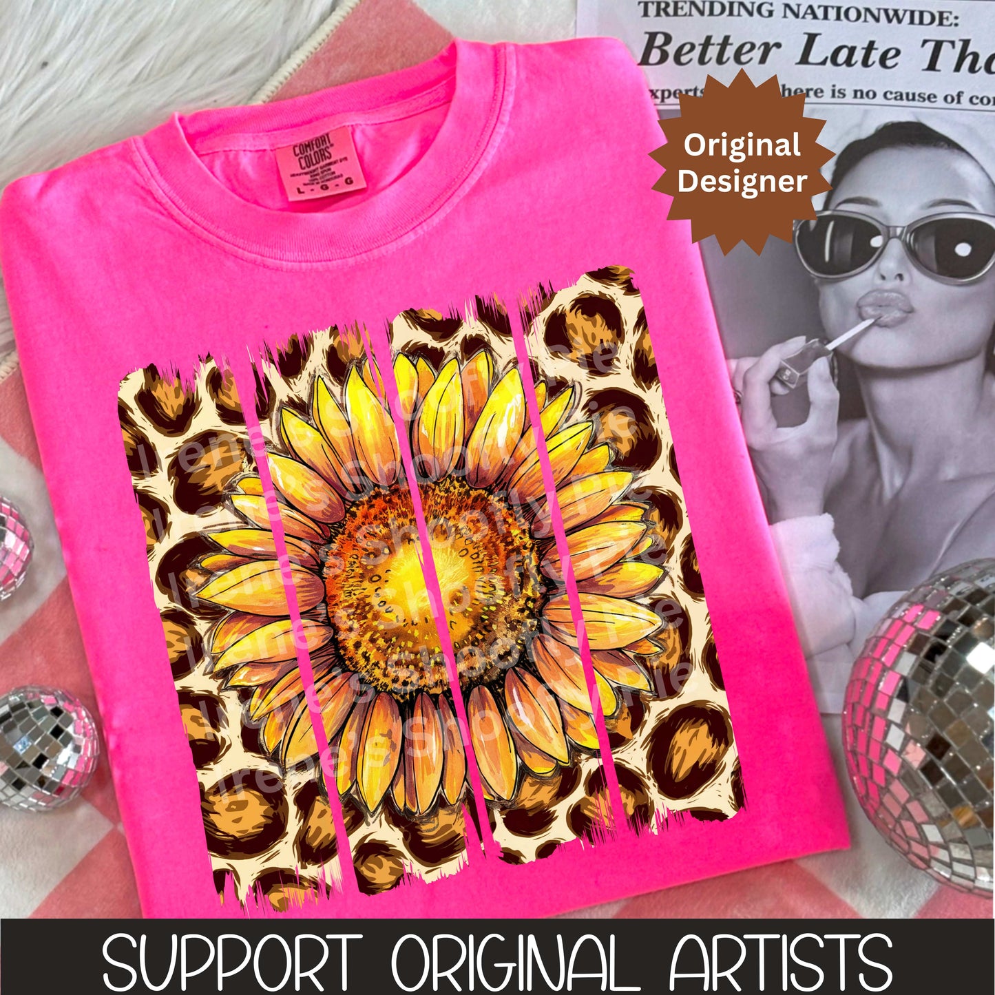Fall Sunflower Brushstroke Tshirt PNG