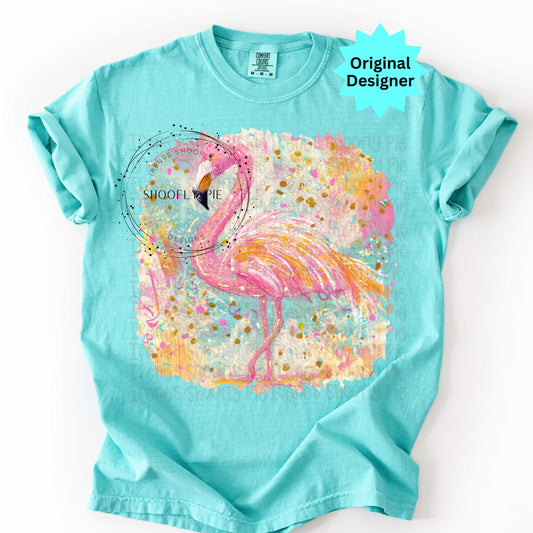 Hand Painted Flamingo PNG