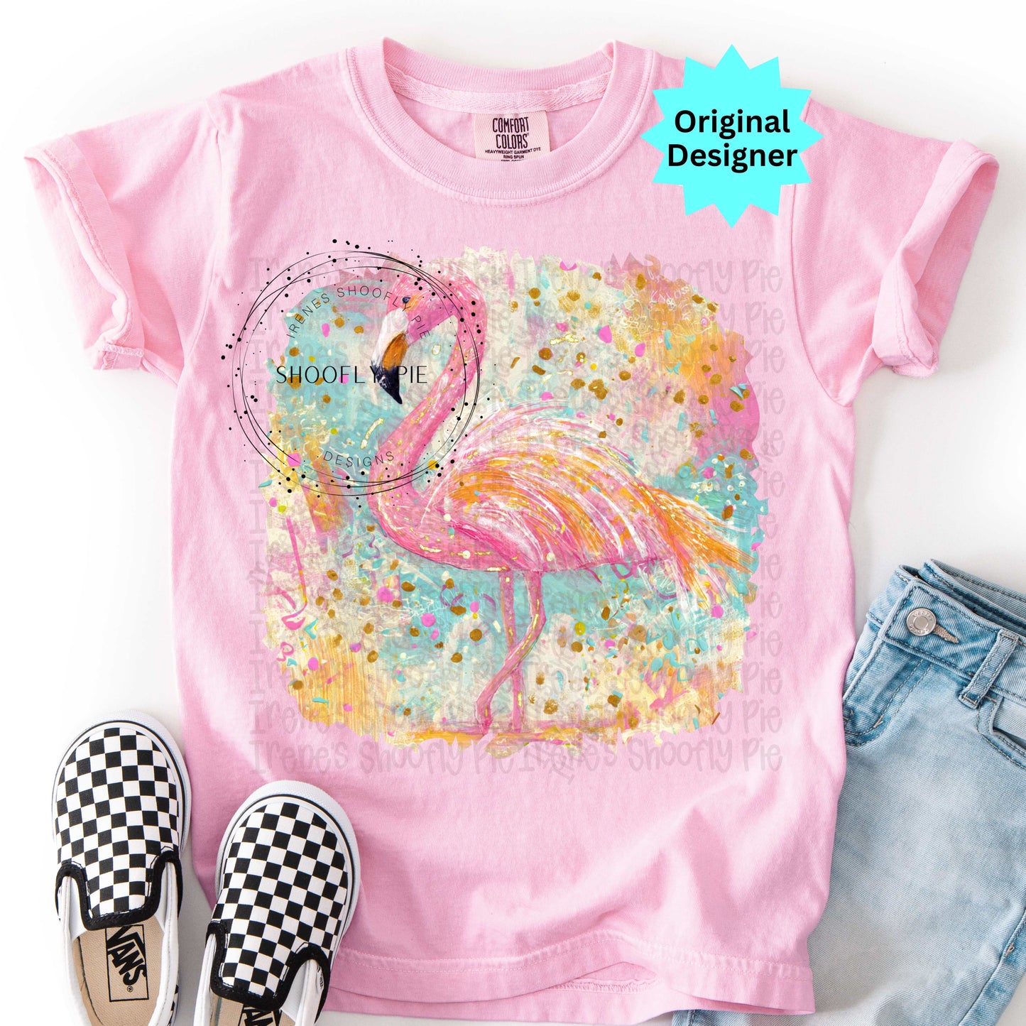 Hand Painted Flamingo PNG