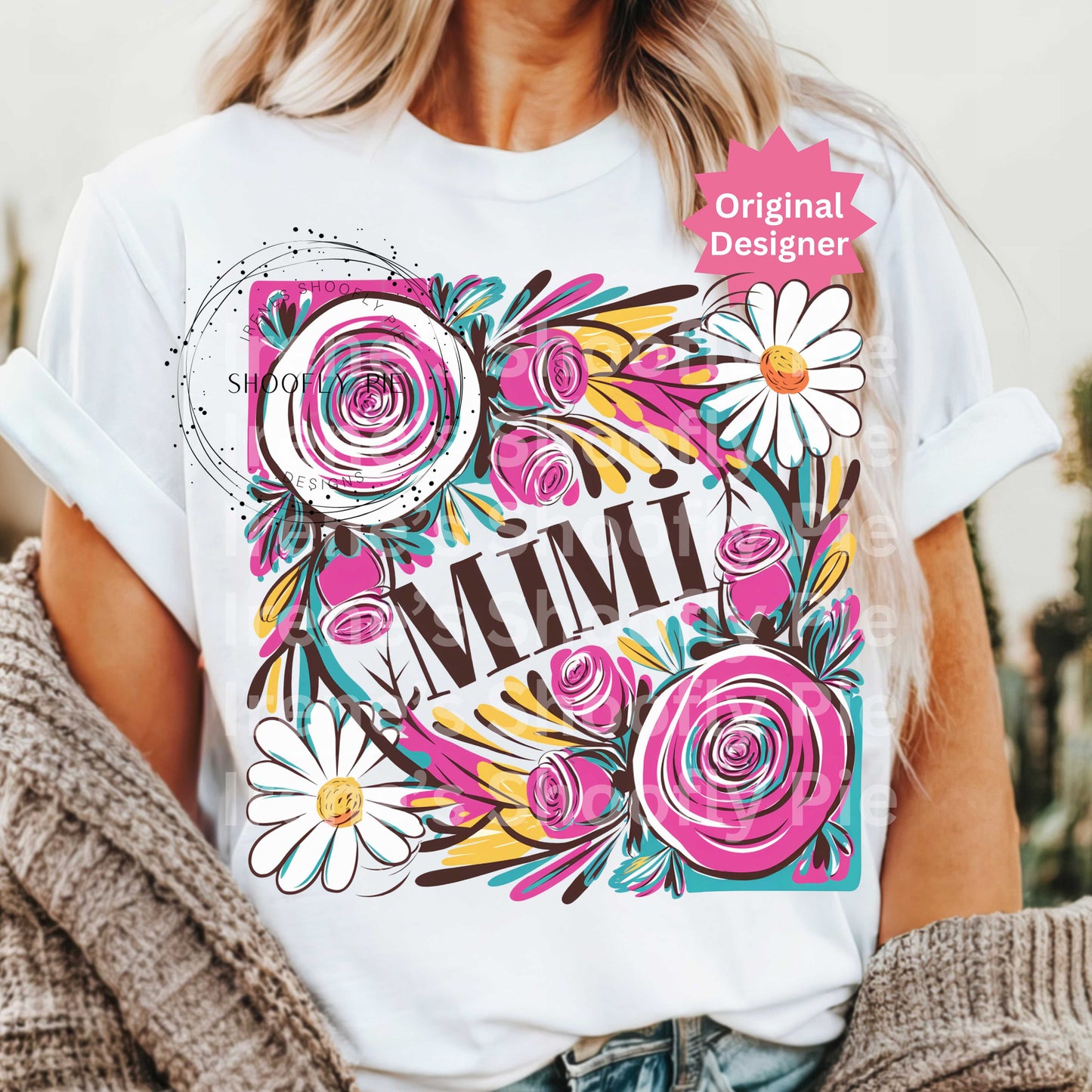 Mimi PNG, Floral Grandmother Mother's Day PNG