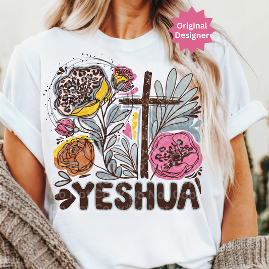 Boho Floral Christian Yeshua PNG