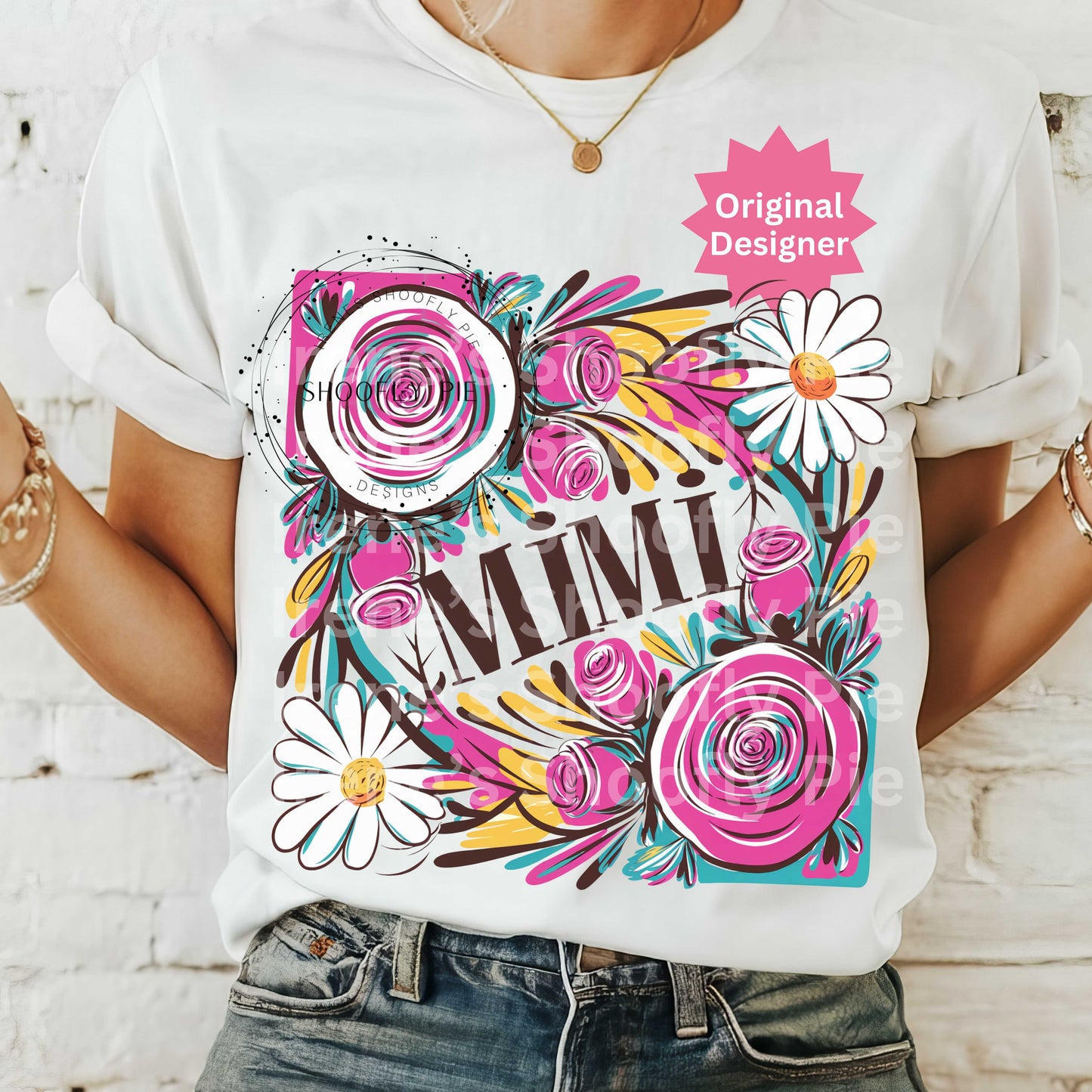 Mimi PNG, Floral Grandmother Mother's Day PNG