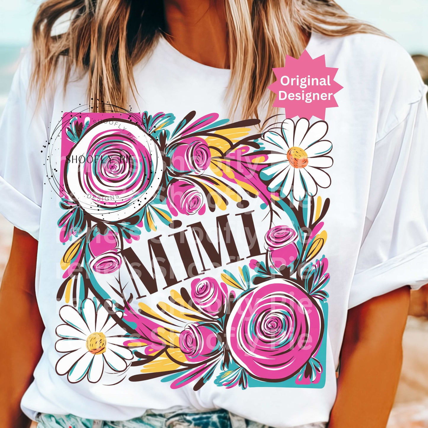 Mimi PNG, Floral Grandmother Mother's Day PNG