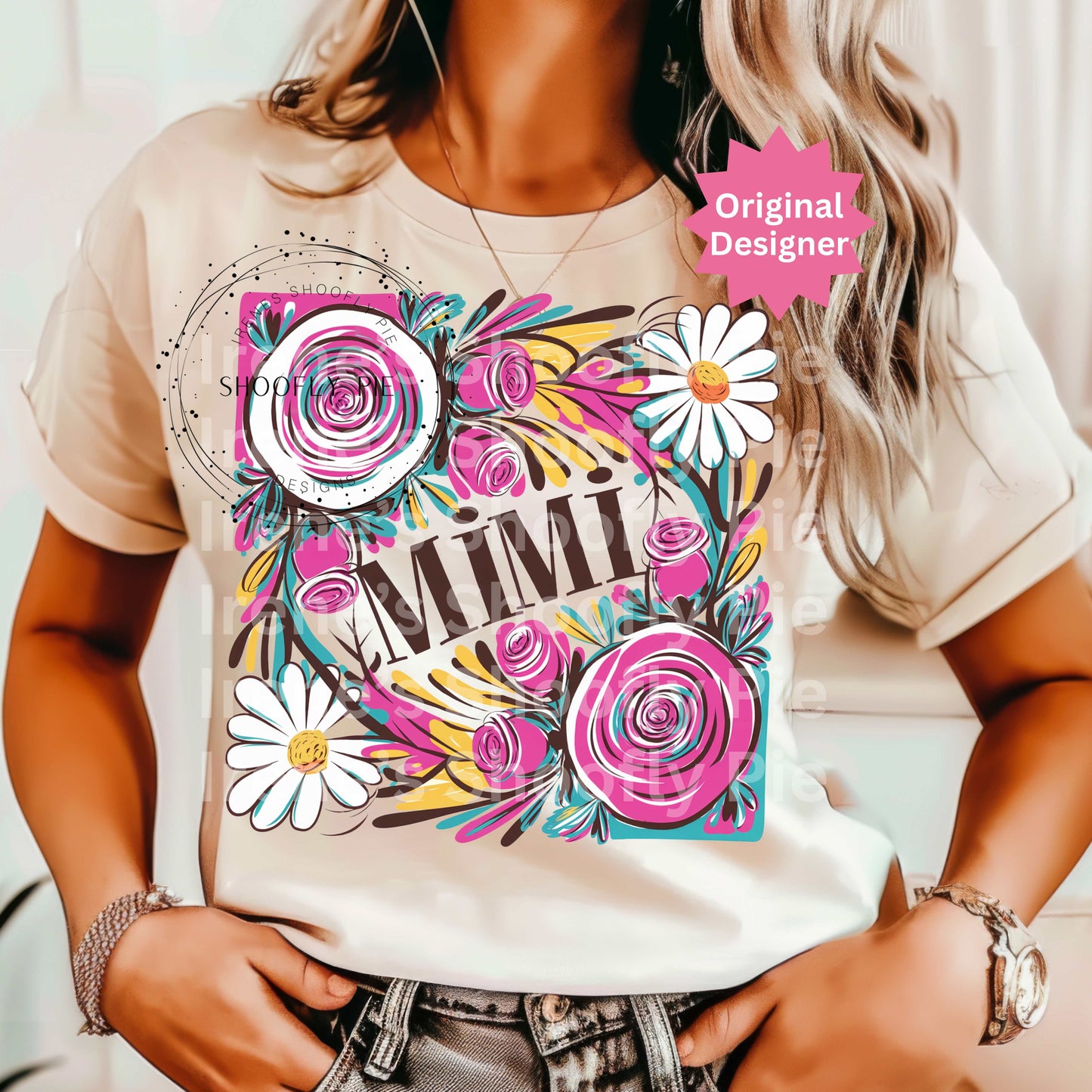 Mimi PNG, Floral Grandmother Mother's Day PNG