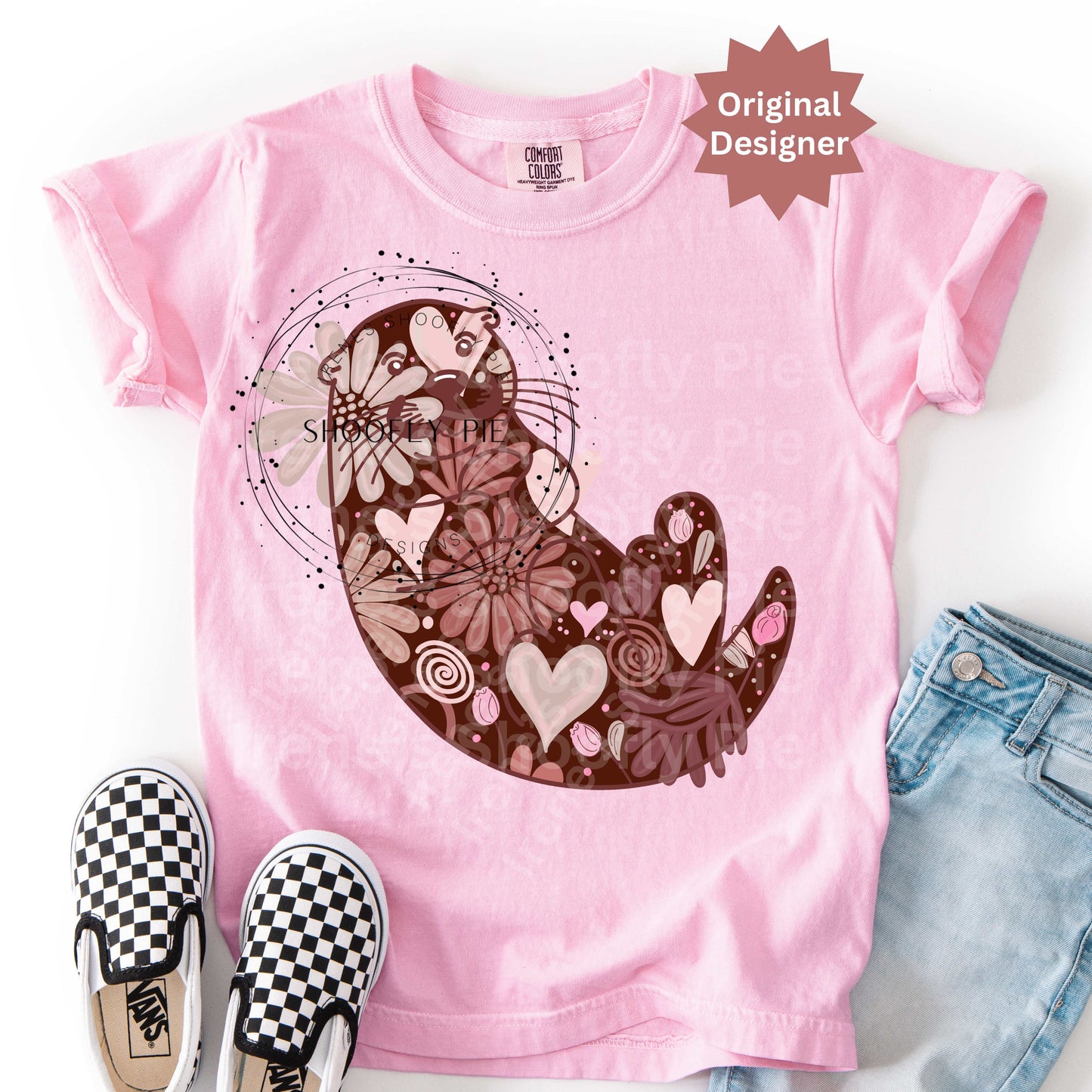Floral Sea Otter PNG