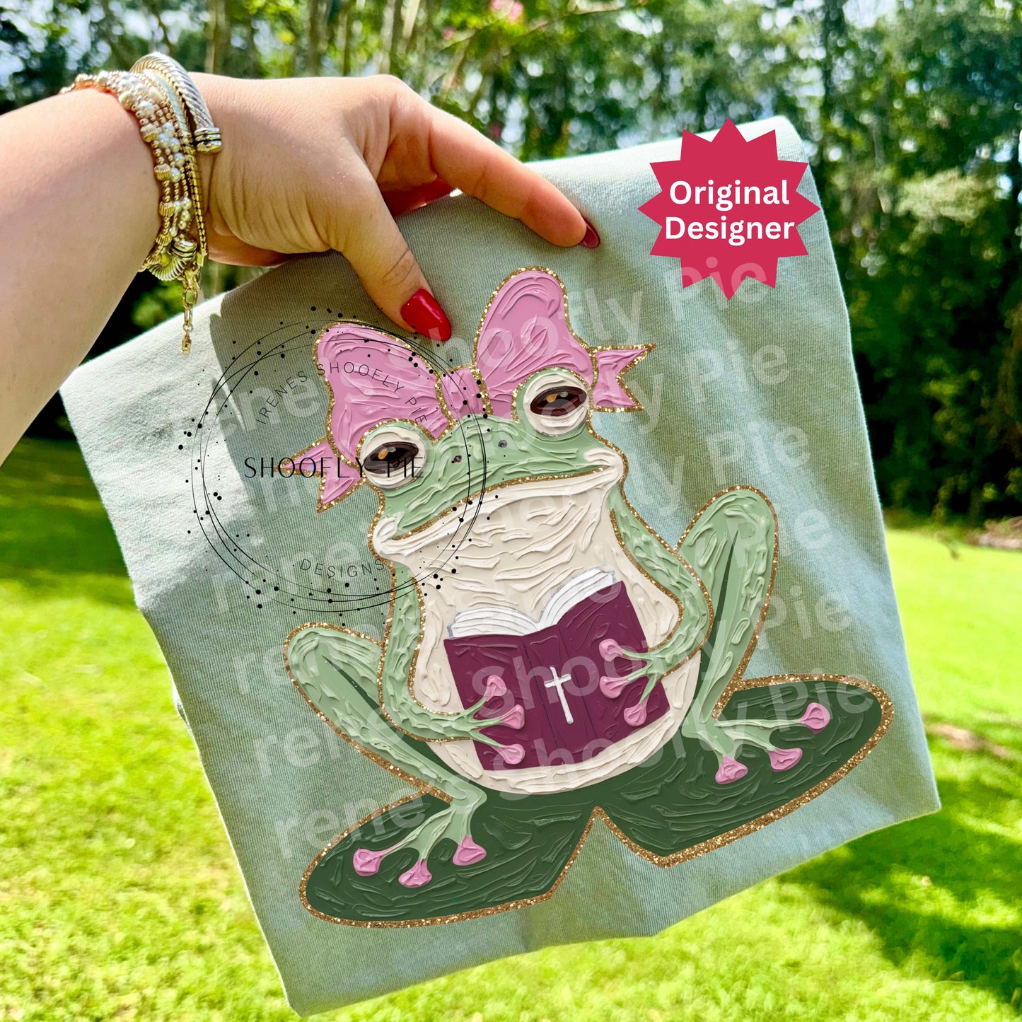 Coquette Christian Frog T-shirt Png