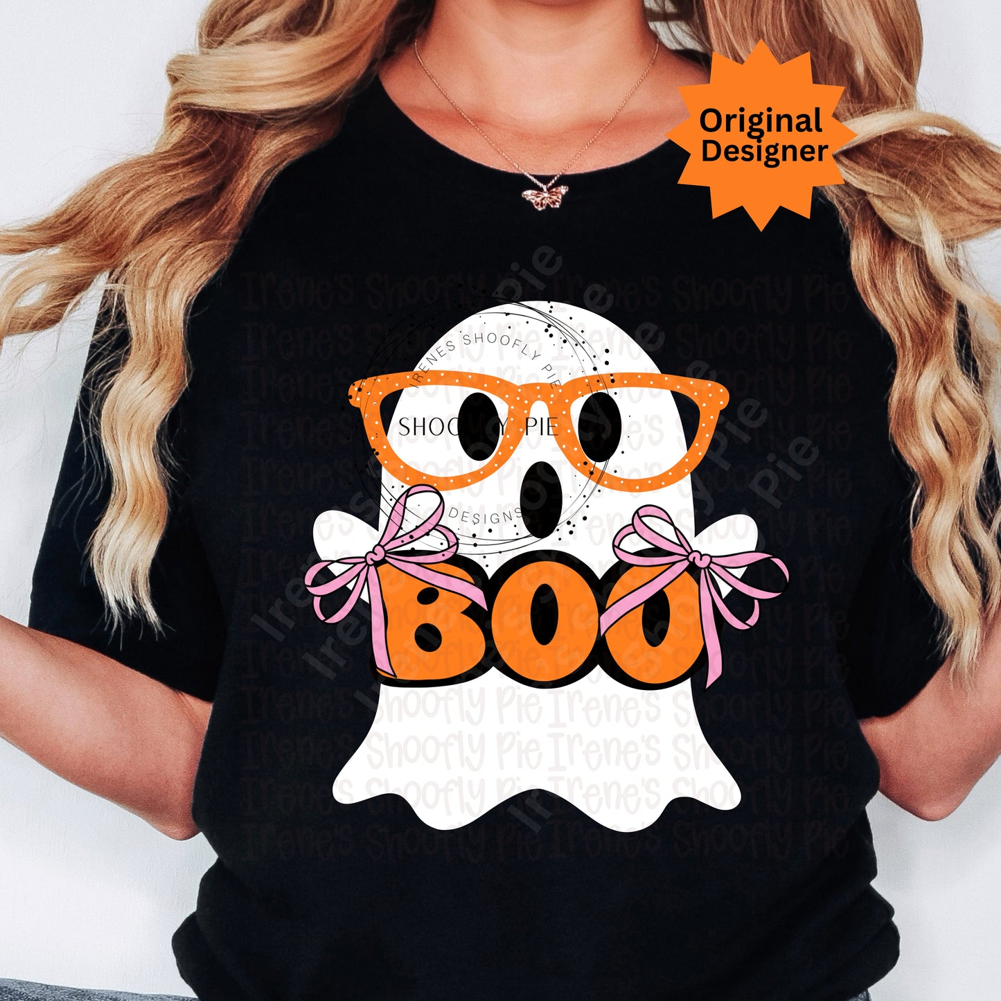 Halloween Boo Ghost With Glasses