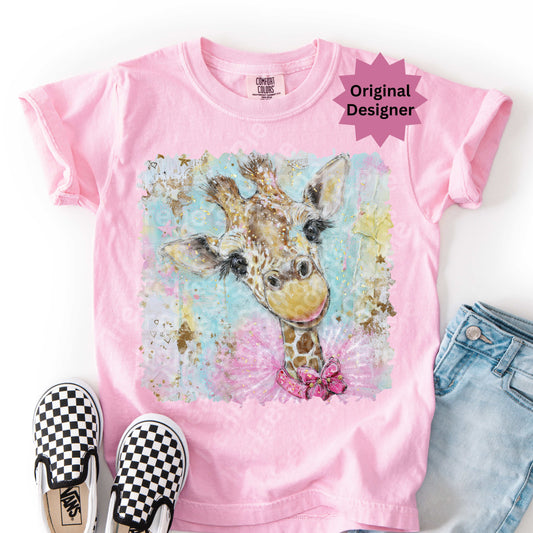 Hand Painted Girly Giraffe PNG