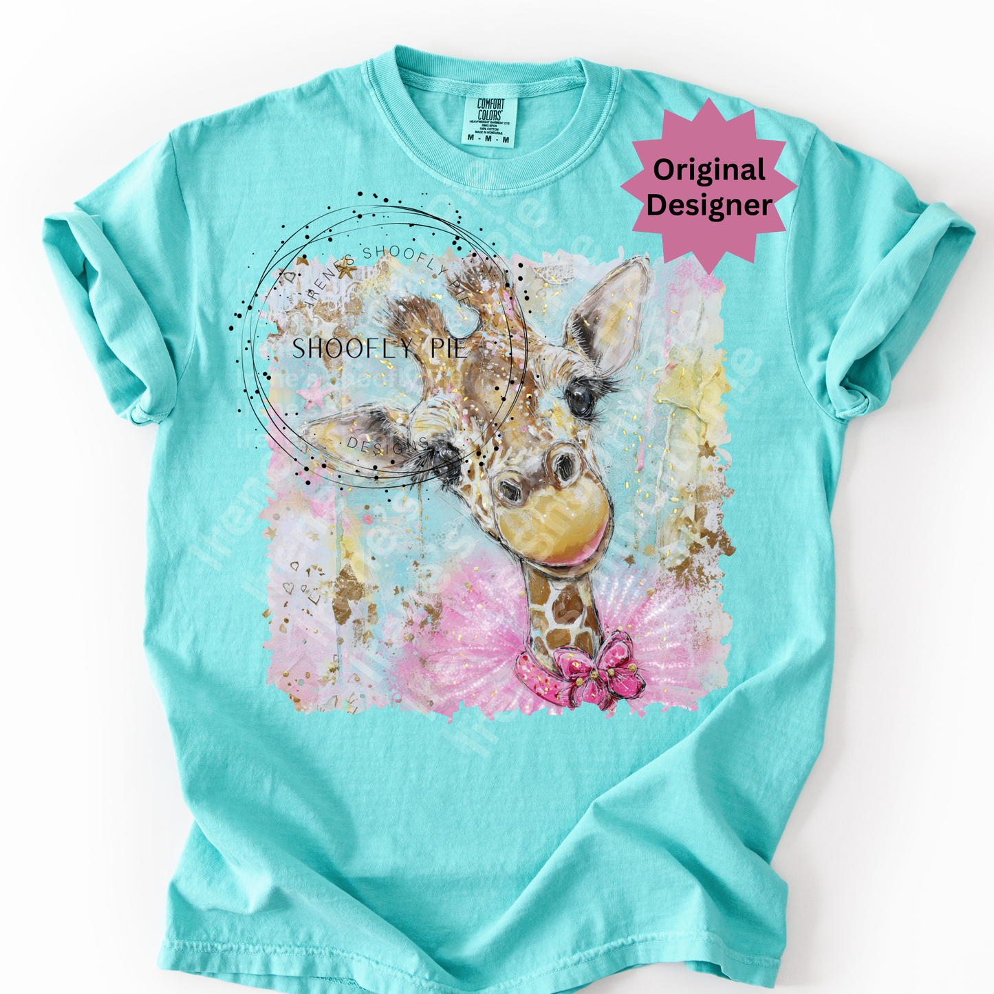 Hand Painted Girly Giraffe PNG