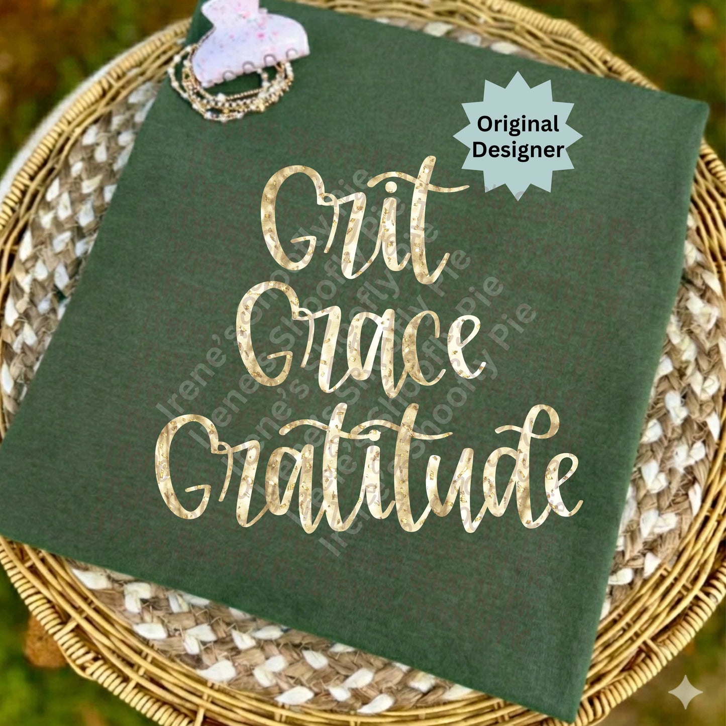Grace Grit Gratitude t-shirt PNG