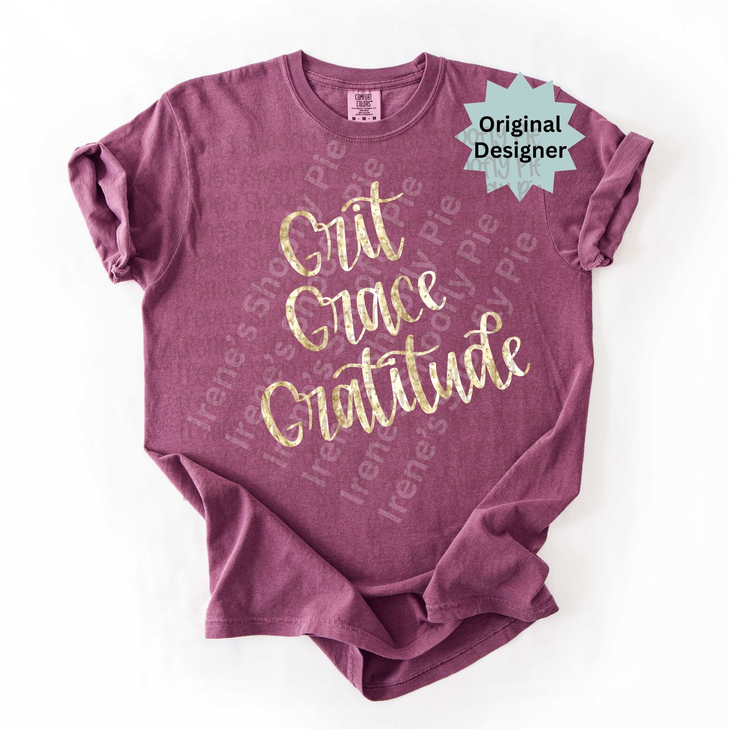 Grace Grit Gratitude t-shirt PNG