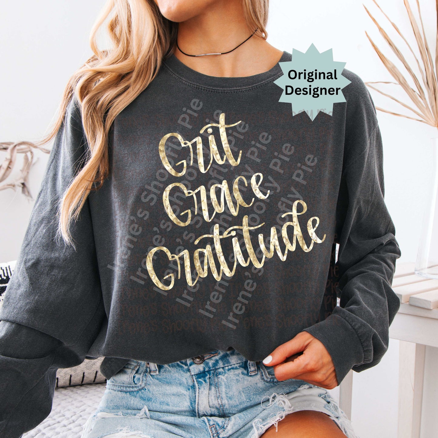 Grace Grit Gratitude t-shirt PNG